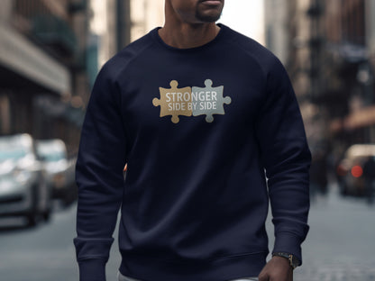 Stronger Side By Side Puzzle Graphic Sweatshirt Product