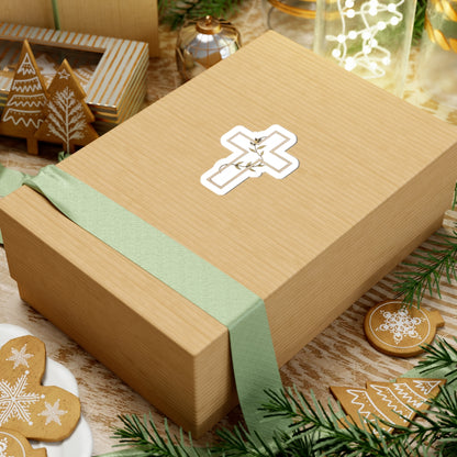 Cross Outline Leafy Branch Design product type