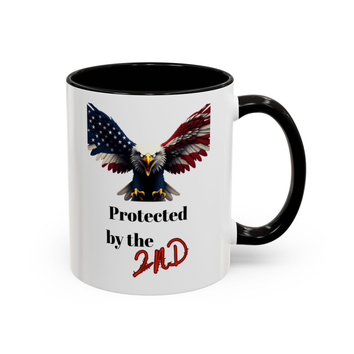 Patriotic Eagle Design Protected by the 2nd Mug