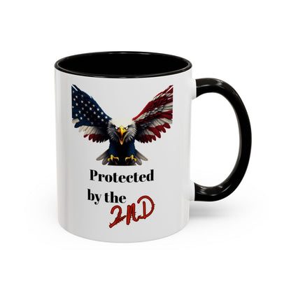 Patriotic Eagle Design Protected by the 2nd Mug