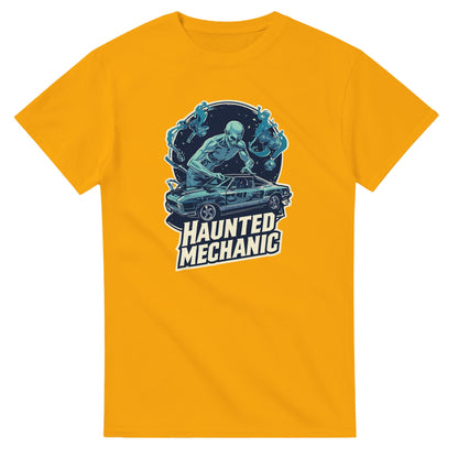 Haunted Mechanic graphic design on a Heavyweight T-shirt