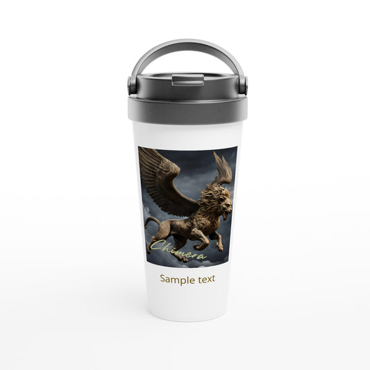 15oz stainless steel travel mug golden chimera personalized