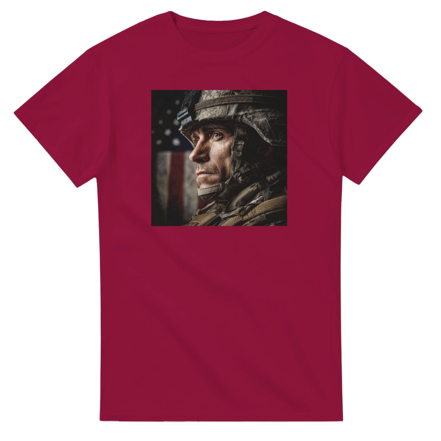 Patriotic Soldier on a heavyweight t-shirt