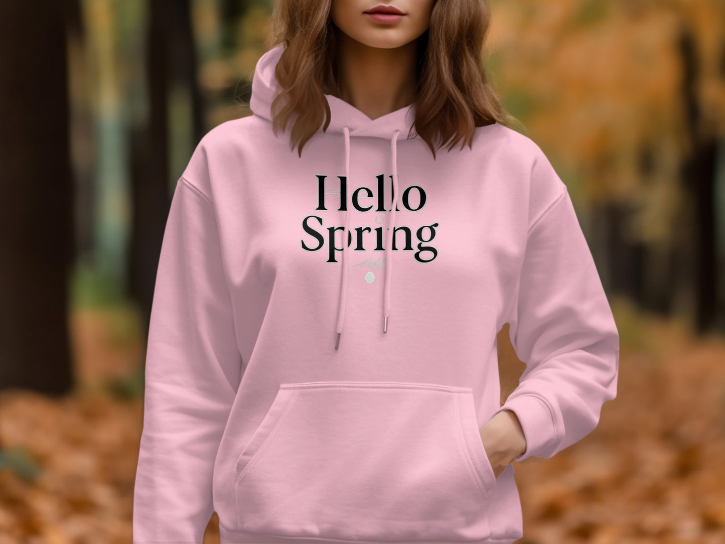 Hello Spring Pink Hoodie for Seasonal Fashion Lovers
