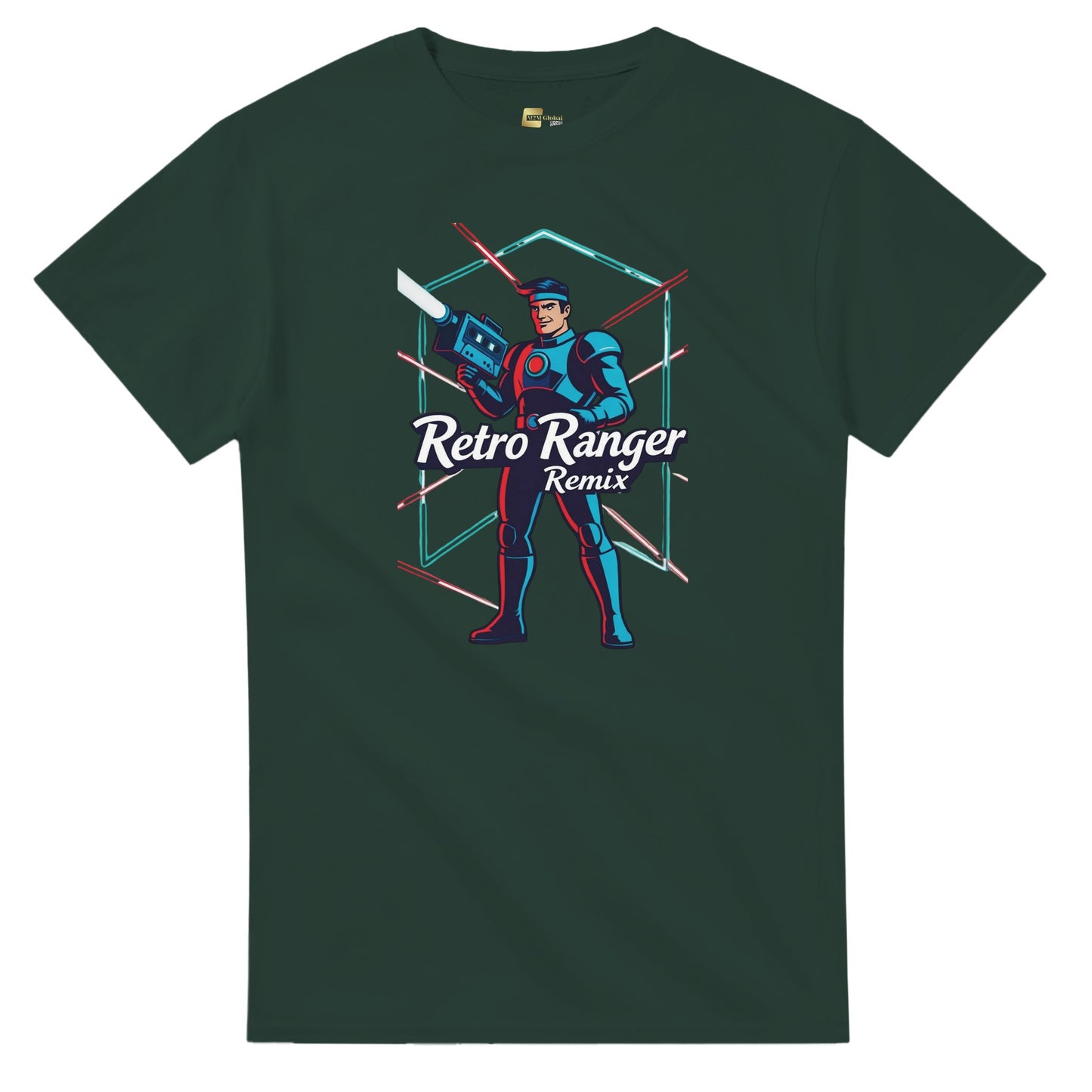 Retro Ranger Remix graphic design on a Heavyweight T-shirt