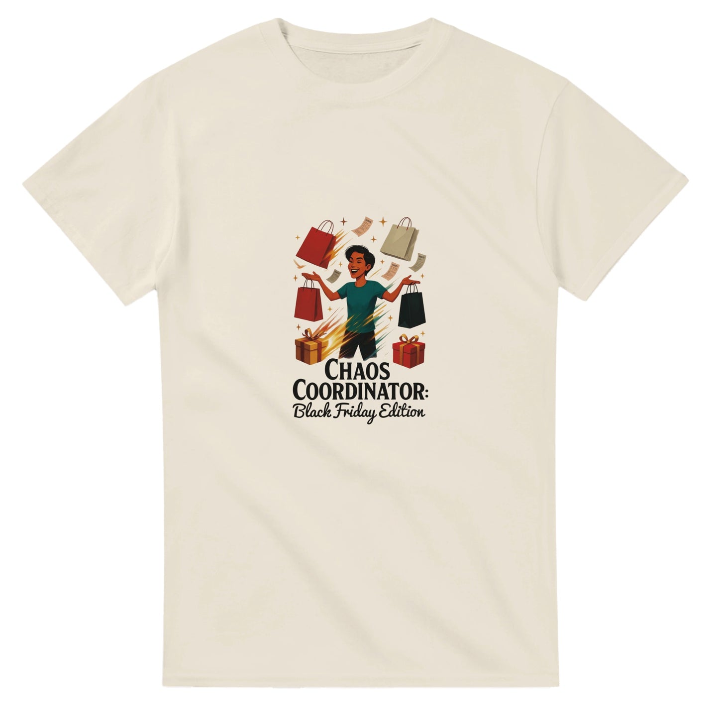 Chaos Coordinator Black Friday edition heavyweight t-shirt mockup