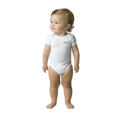 Burghardt Metal Fabricating logo on baby short sleeve bodysuit