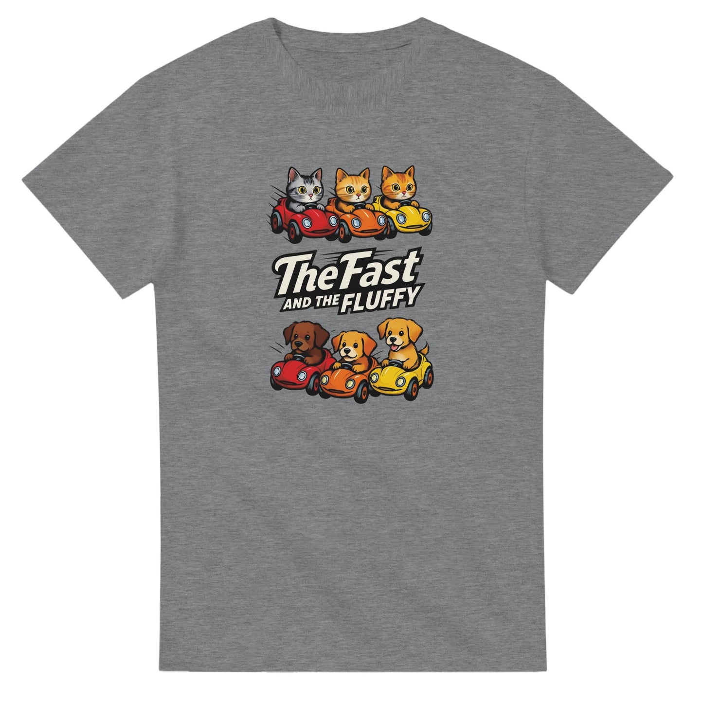 The Fast and The Fluffy graphic design on a Heavyweight T-shirt