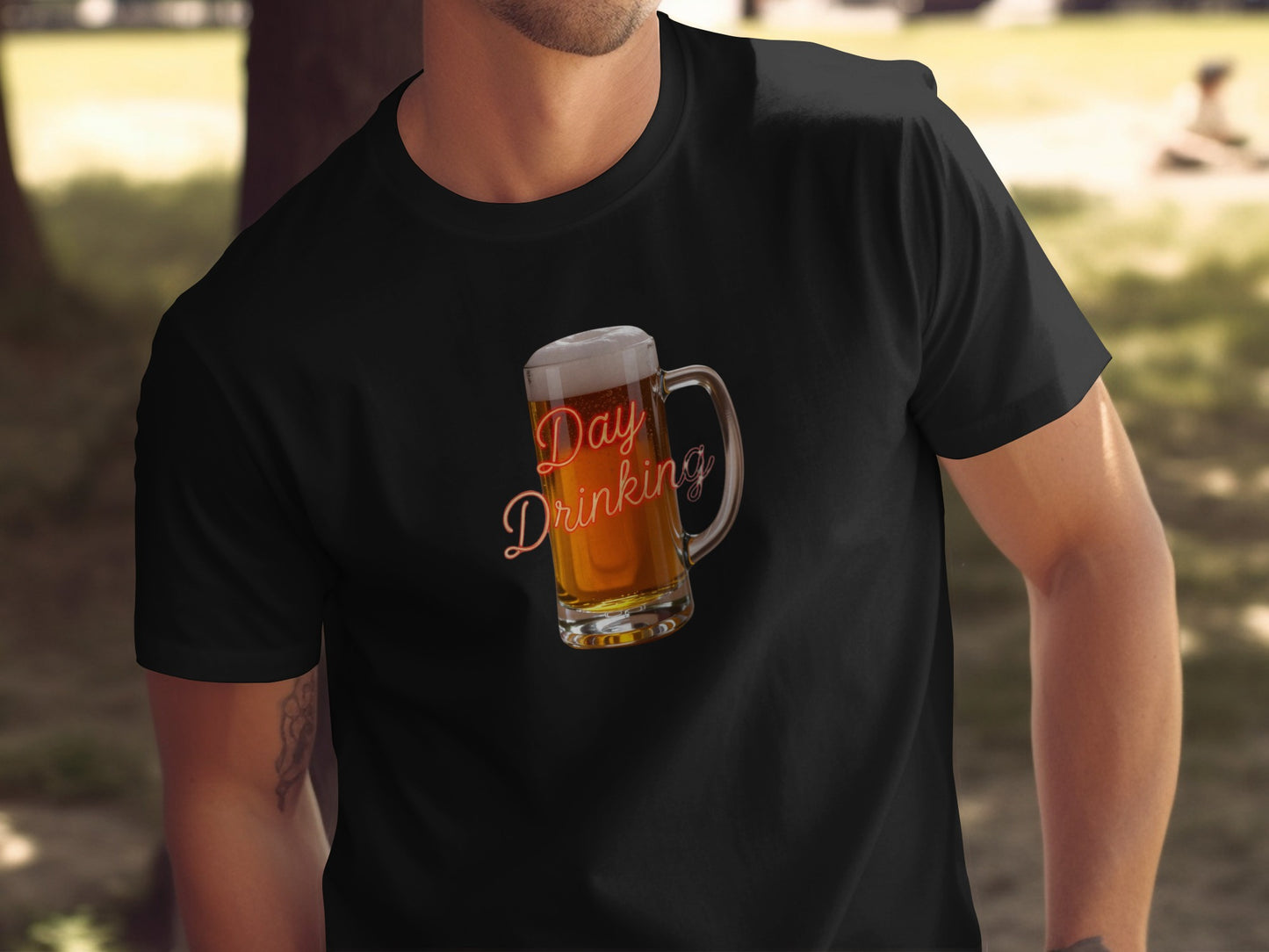 Day Drinking Beer Mug Graphic Tee Shirt