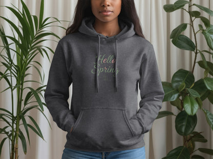 Hello Spring Graphic Hoodie for a Casual Look