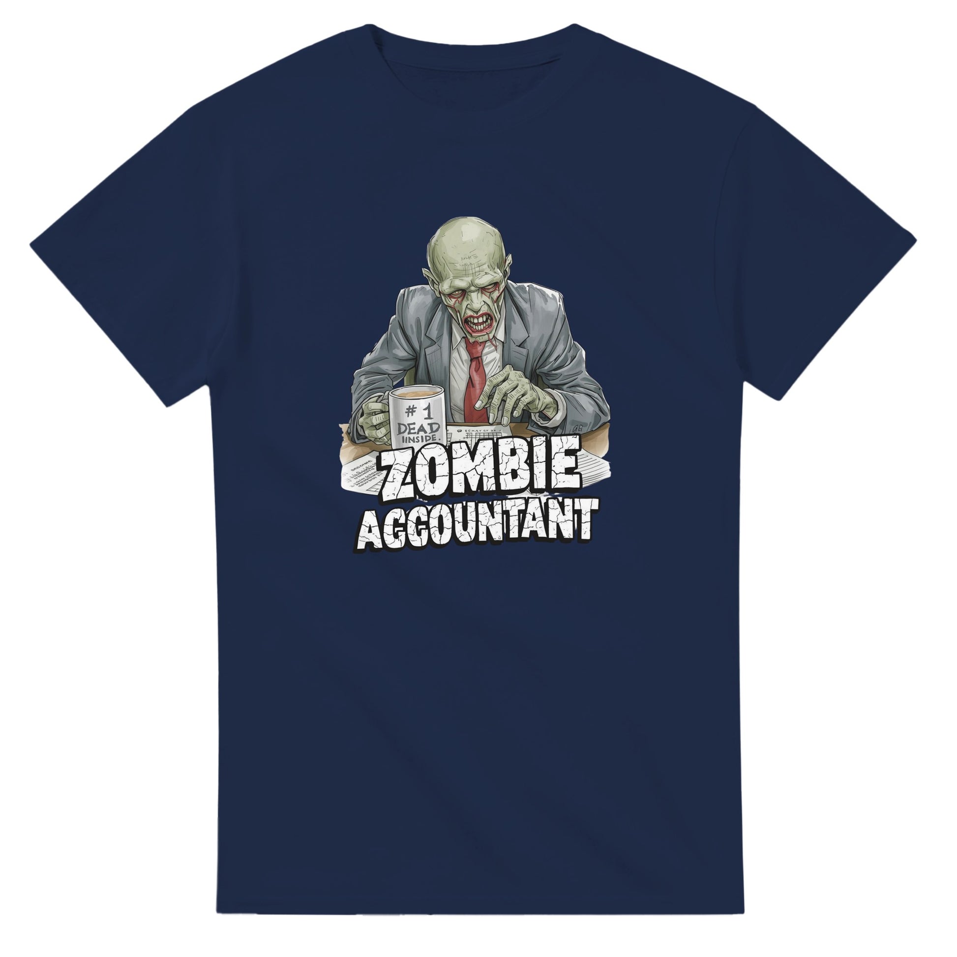 Zombie Accountant graphic design on a Heavyweight T-shirt