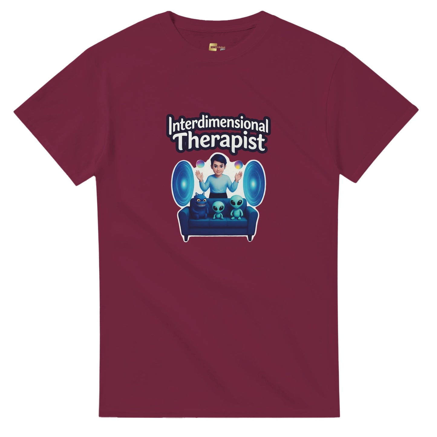 Interdimensional Therapist graphic design on a Heavyweight T-shirt