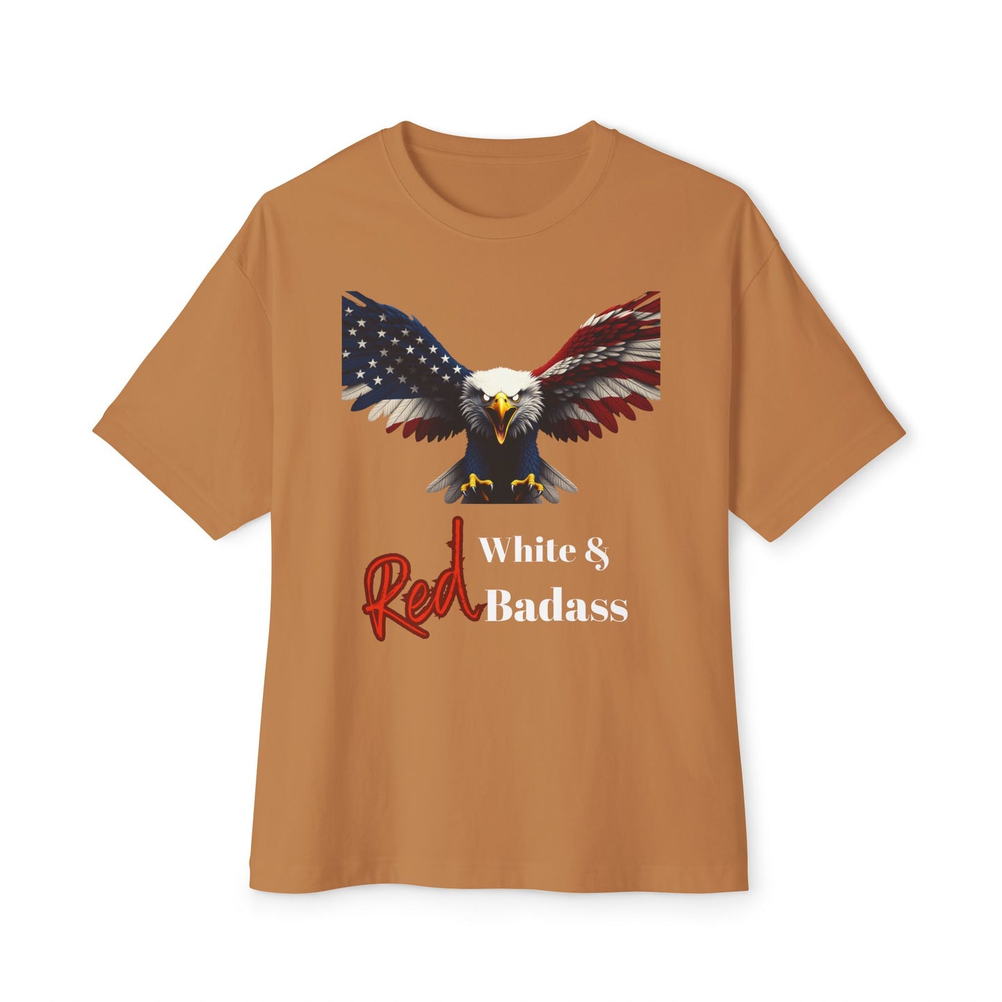 Red White & Badass Patriotic Eagle on a Premium Tee