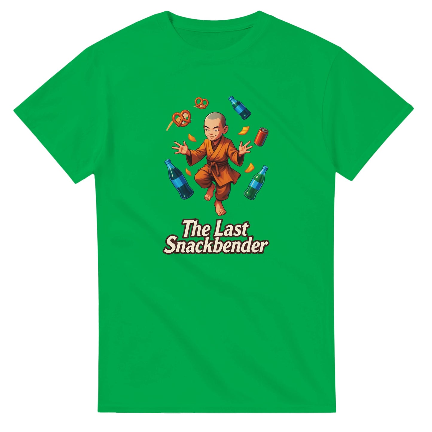 The Last Snackbender graphic design on a Heavyweight T-shirt