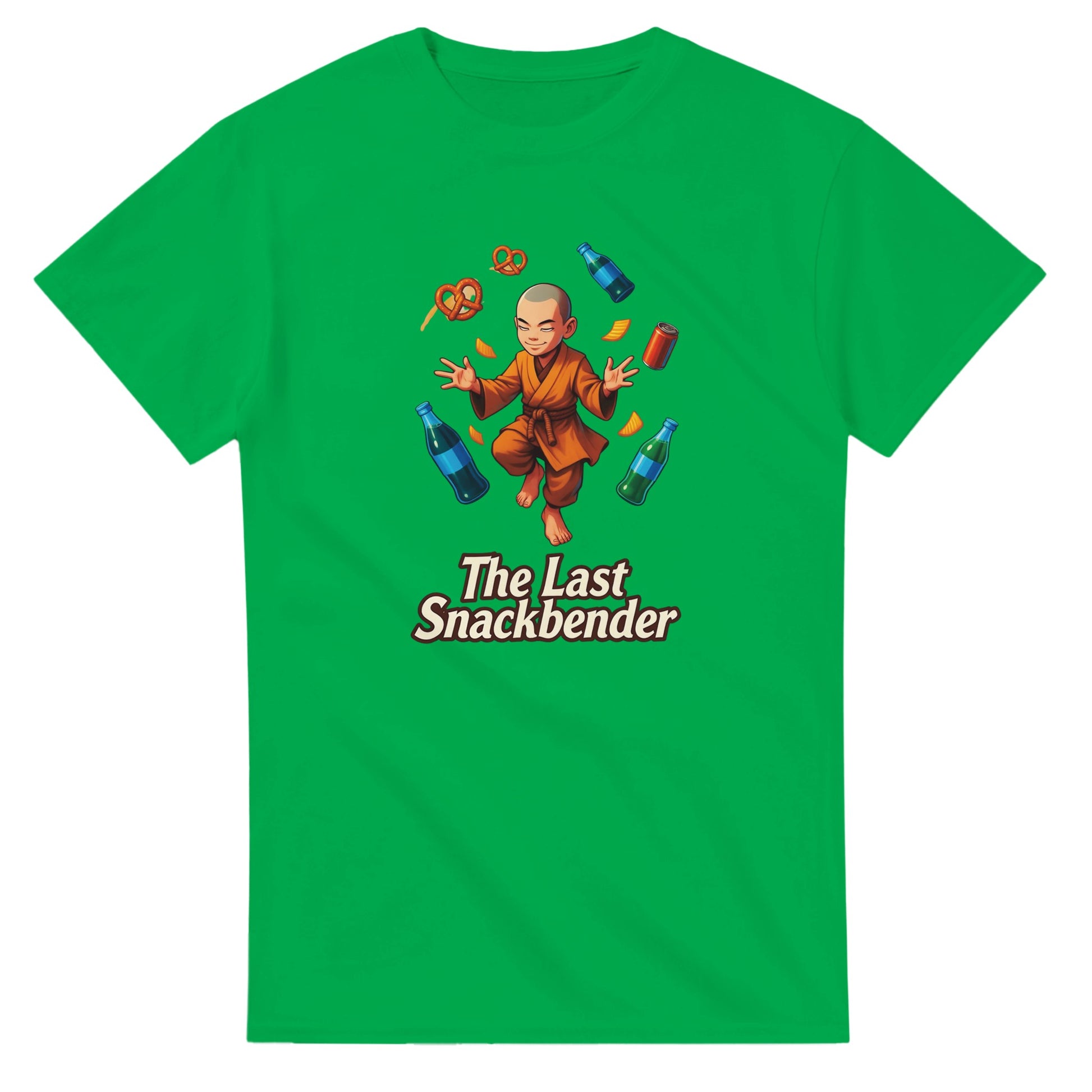 The Last Snackbender graphic design on a Heavyweight T-shirt
