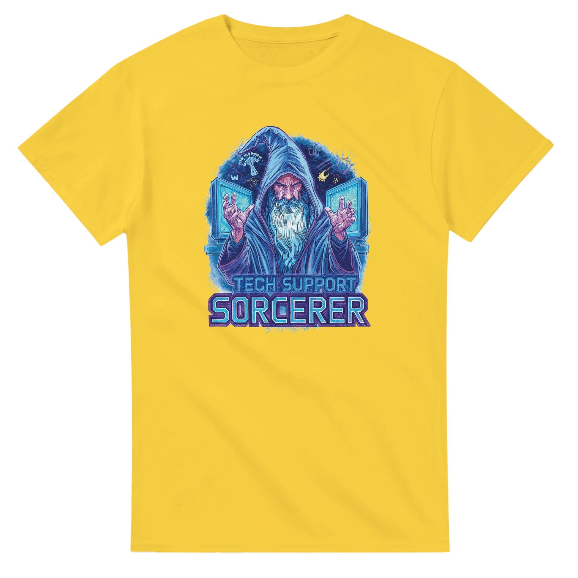 Tech Support Sorcerer graphic design on a Heavyweight T-shirt