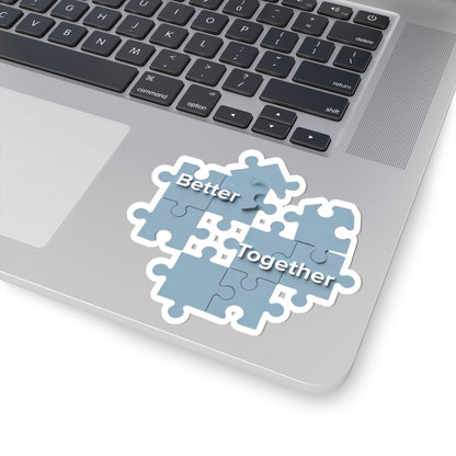 Better Together Puzzle Piece Design Sticker