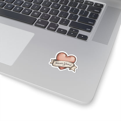 Forever Yours Heart Shaped Sticker for Laptops or Notebooks
