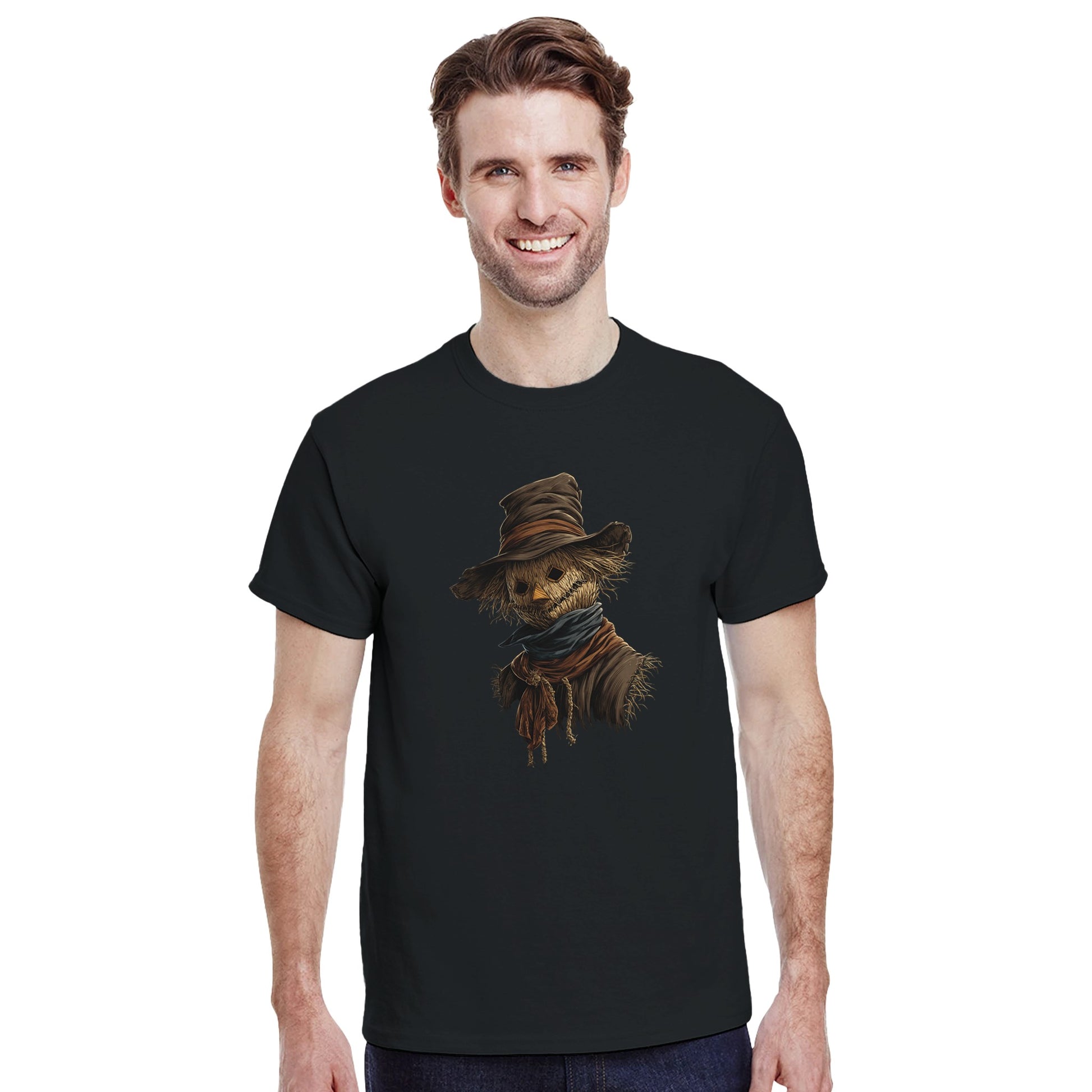 Rustic Scarecrow on a Heavyweight T-shirt
