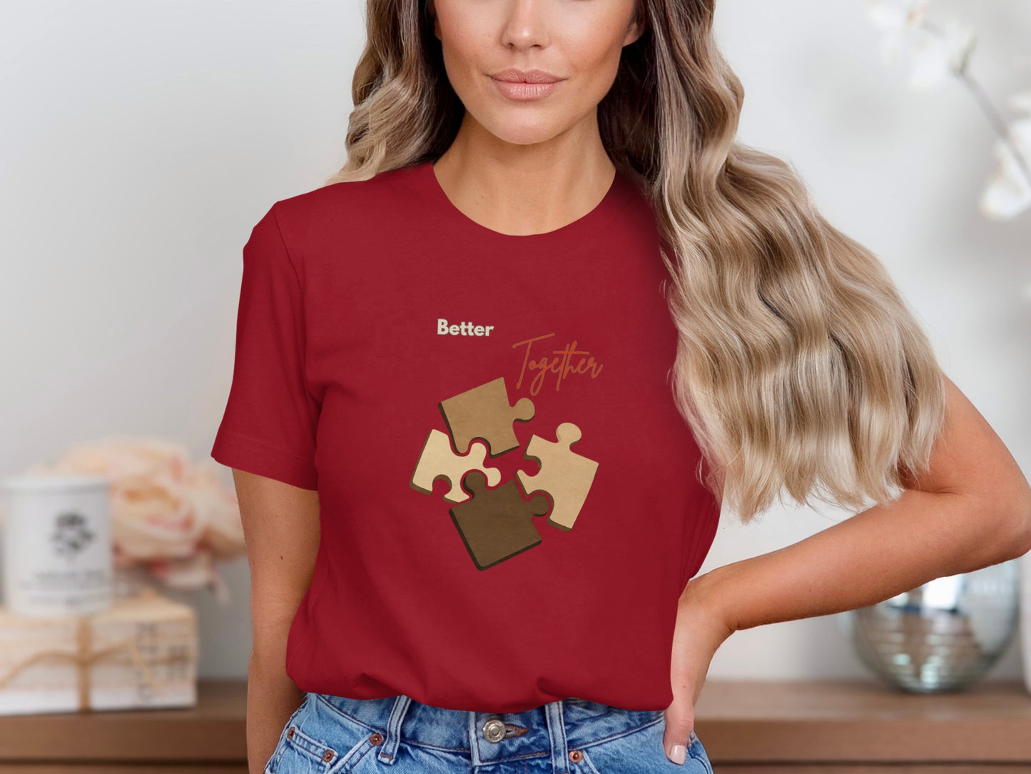 Better Together Puzzle Pieces Graphic T-Shirt
