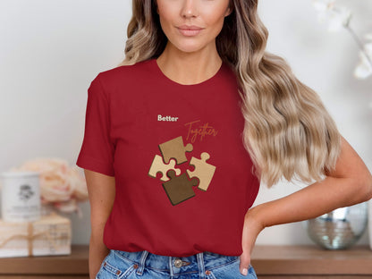 Better Together Puzzle Pieces Graphic T-Shirt