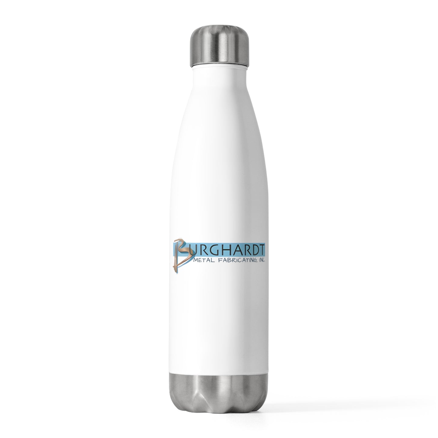 Burghardt Metal Fabricating, Inc., logo on a 20oz Insulated Water Bottle