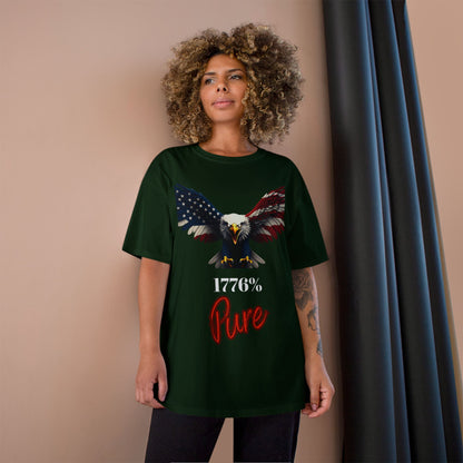 1776% Pure Patriotic Eagle on a Champion T-shirt