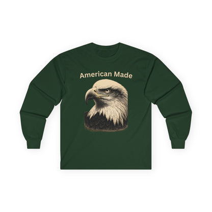 American Made text on a Long-Sleeve Tee