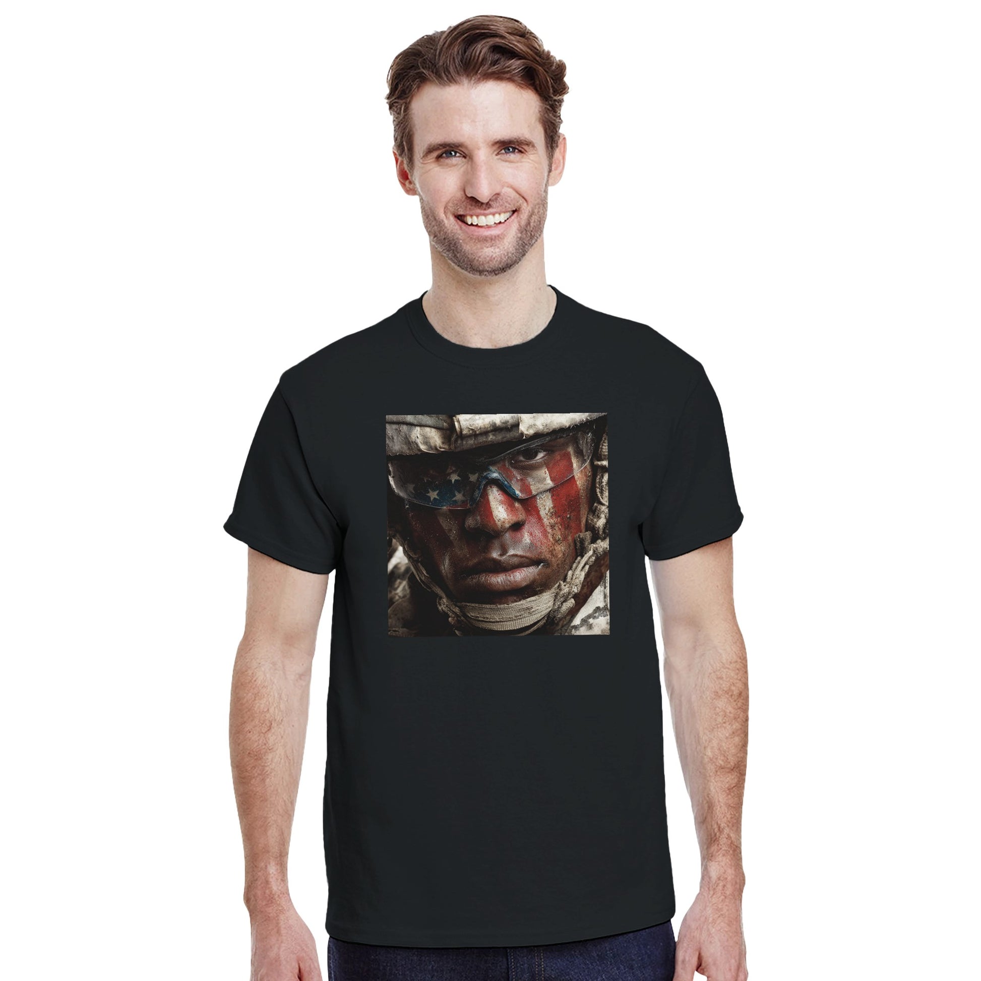 Patriotic Grit on a heavyweight t-shirt