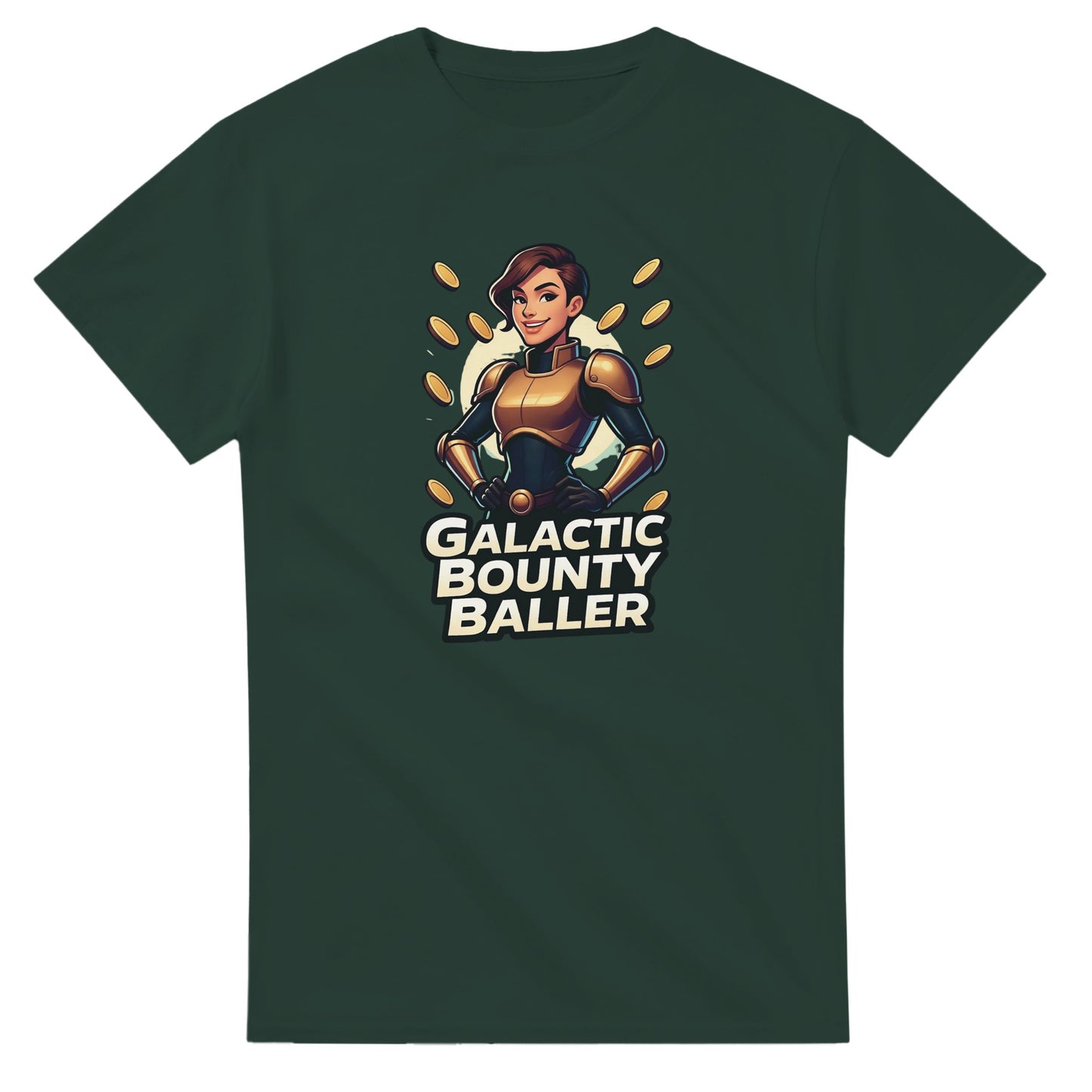 Galactic Bounty Baller graphic design on a Heavyweight T-shirt