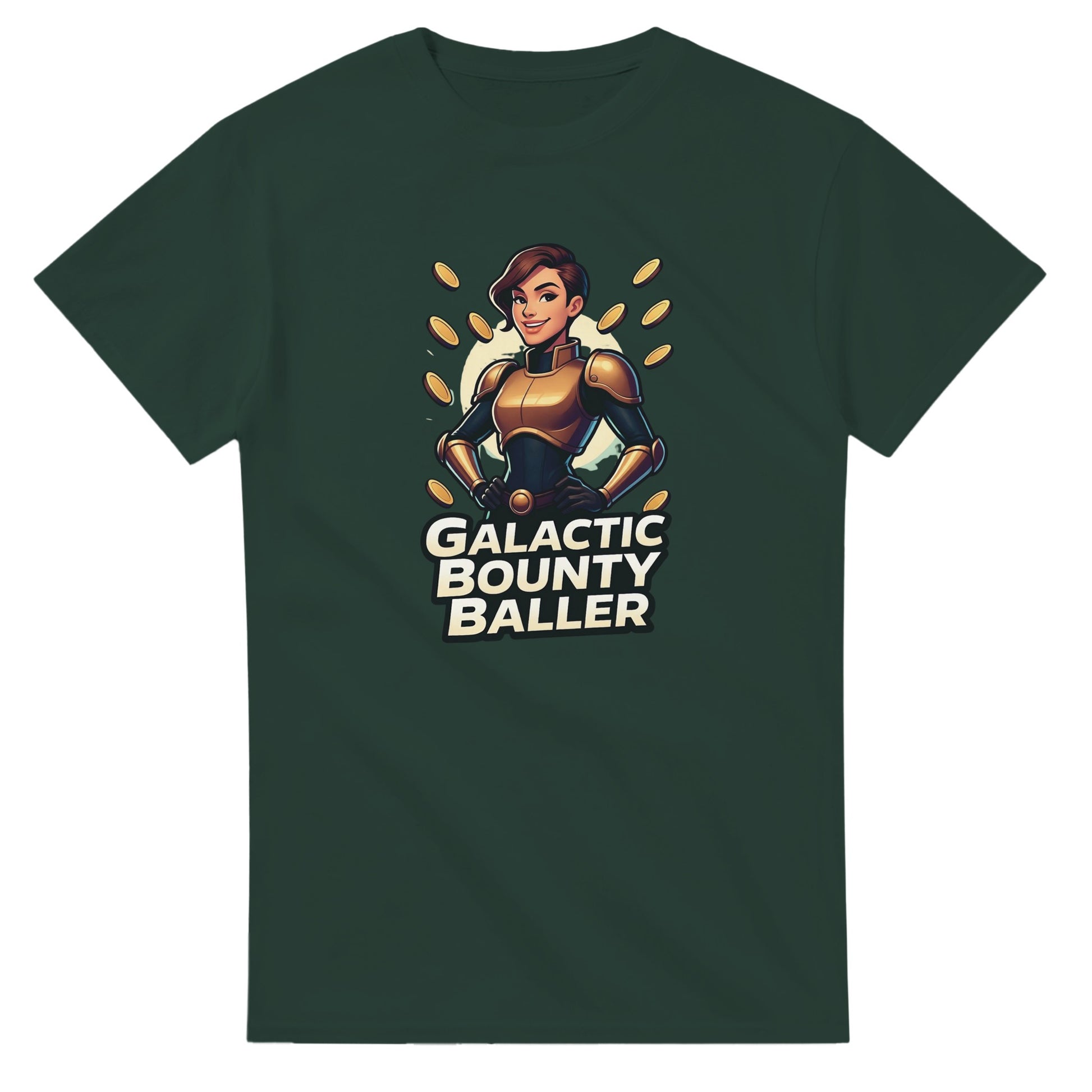 Galactic Bounty Baller graphic design on a Heavyweight T-shirt