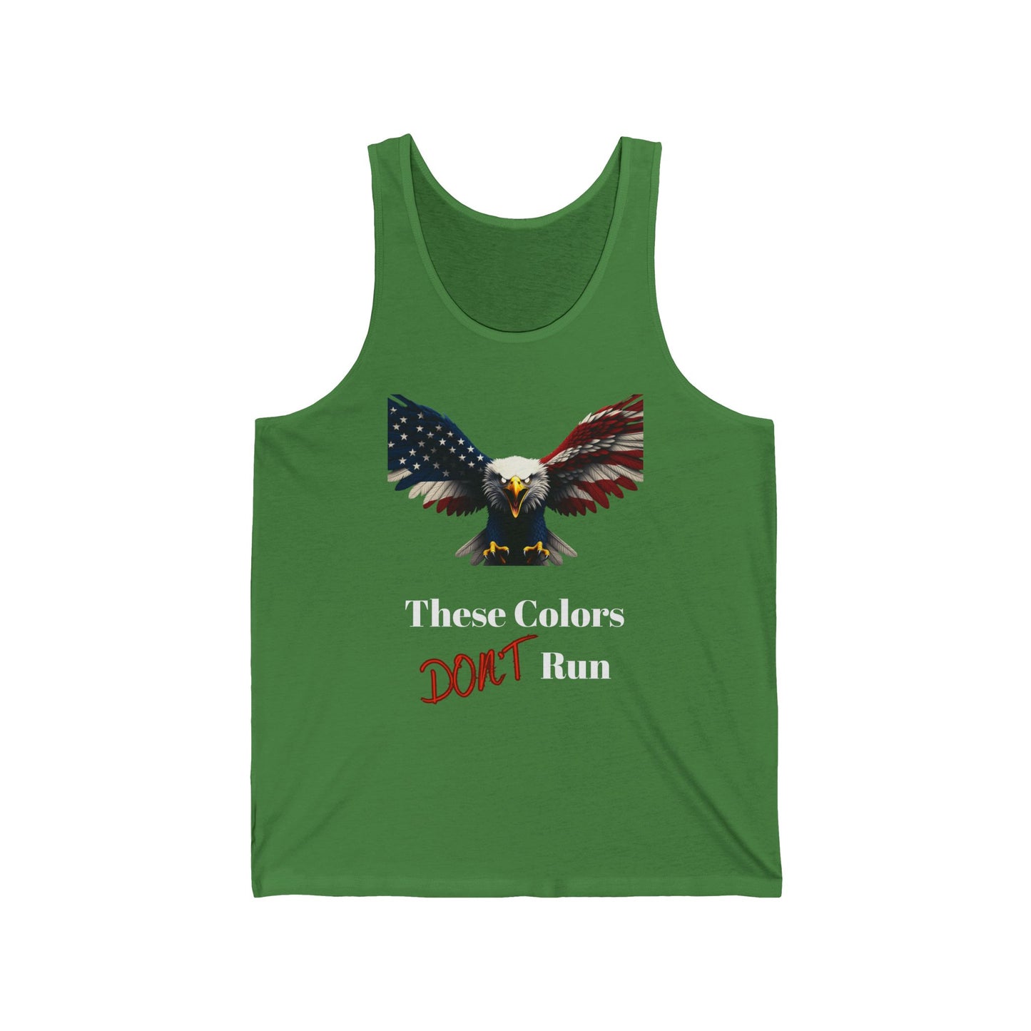 These Colors Don't Run Patriotic Eagle on a Premium Tank Top