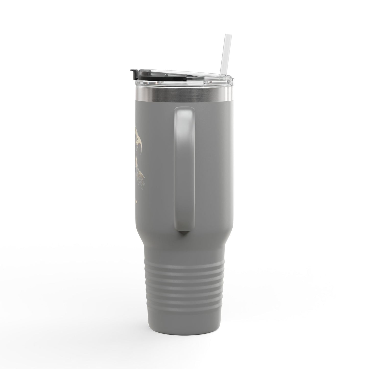 Built of Freedom text on the muted of a  40oz Insulated Travel Mug
