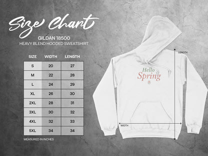 Hello Spring Gildan 18500 Heavy Blend Hooded Sweatshirt