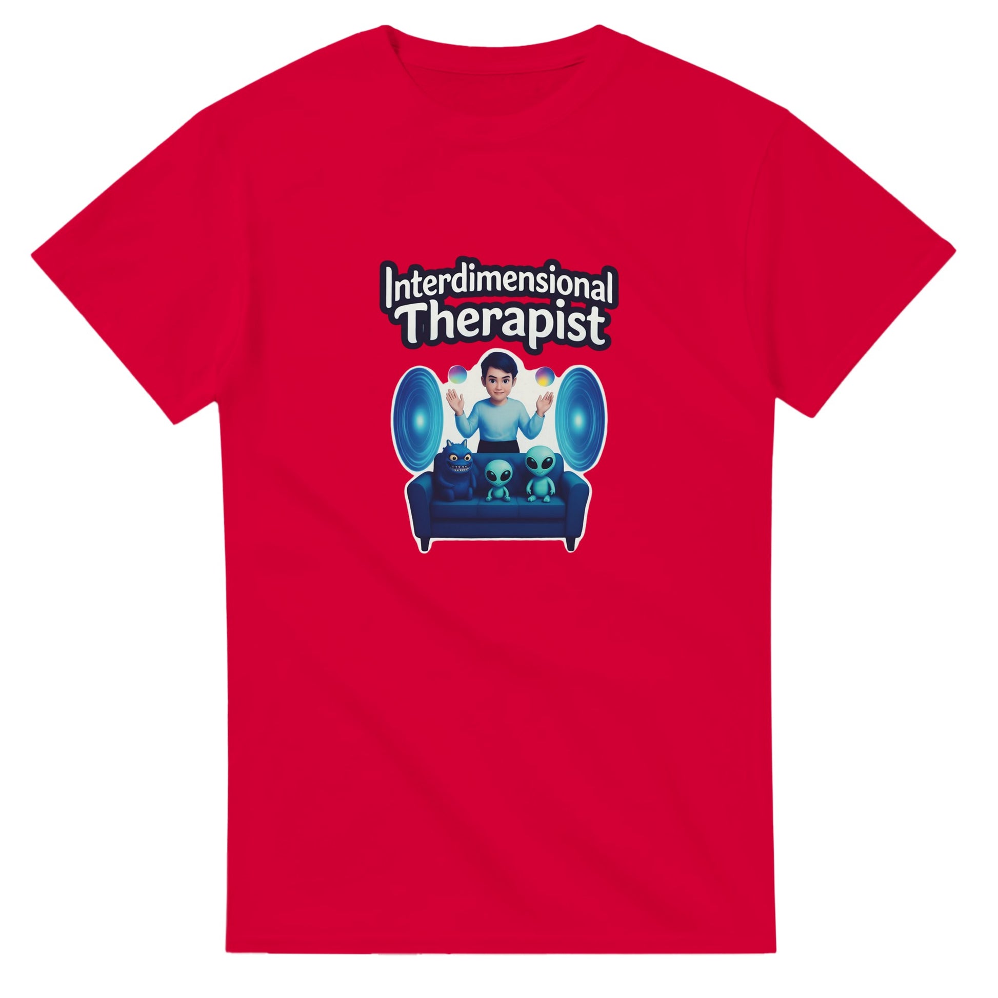 Interdimensional Therapist graphic design on a Heavyweight T-shirt
