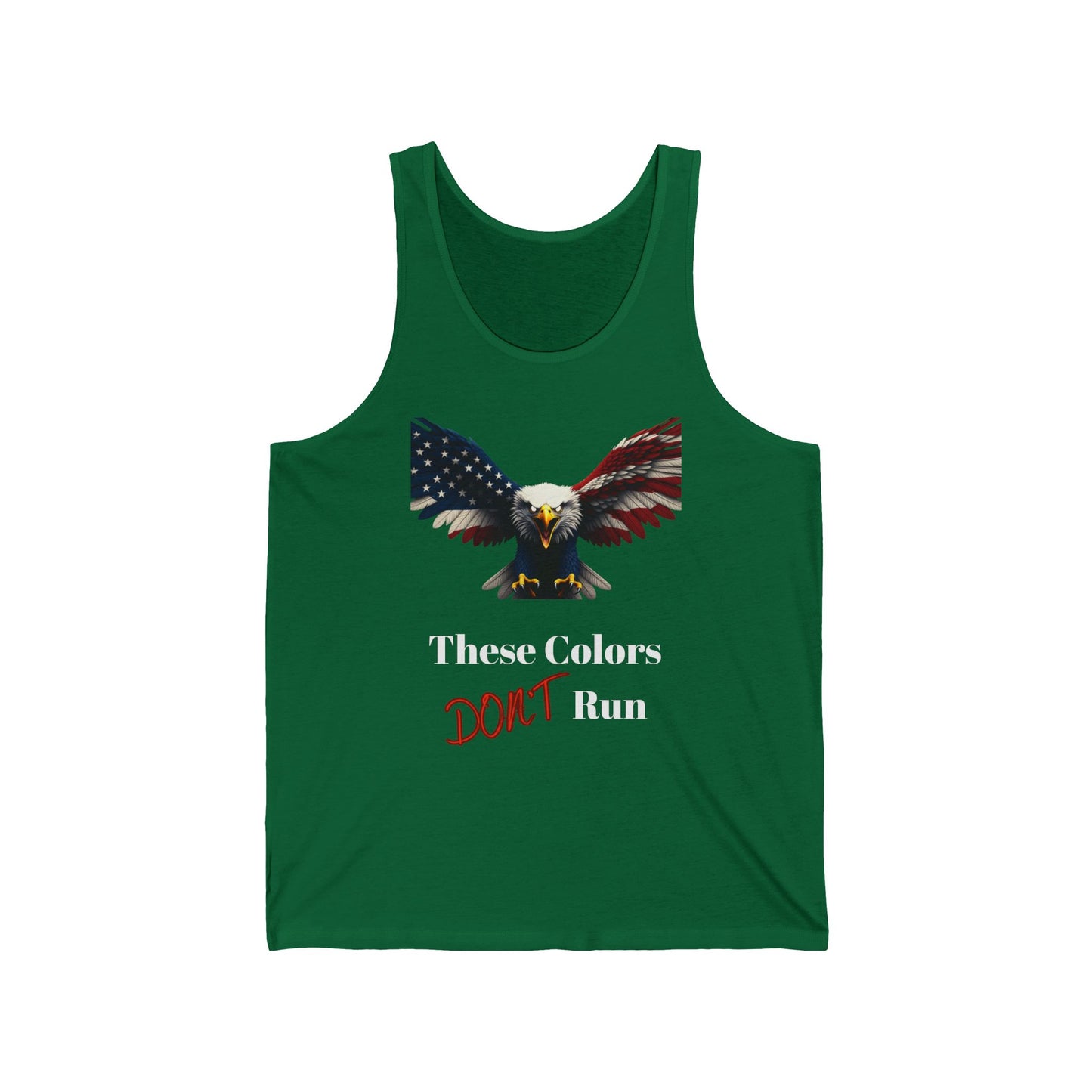 These Colors Don't Run Patriotic Eagle on a Premium Tank Top