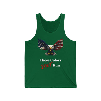 These Colors Don't Run Patriotic Eagle on a Premium Tank Top