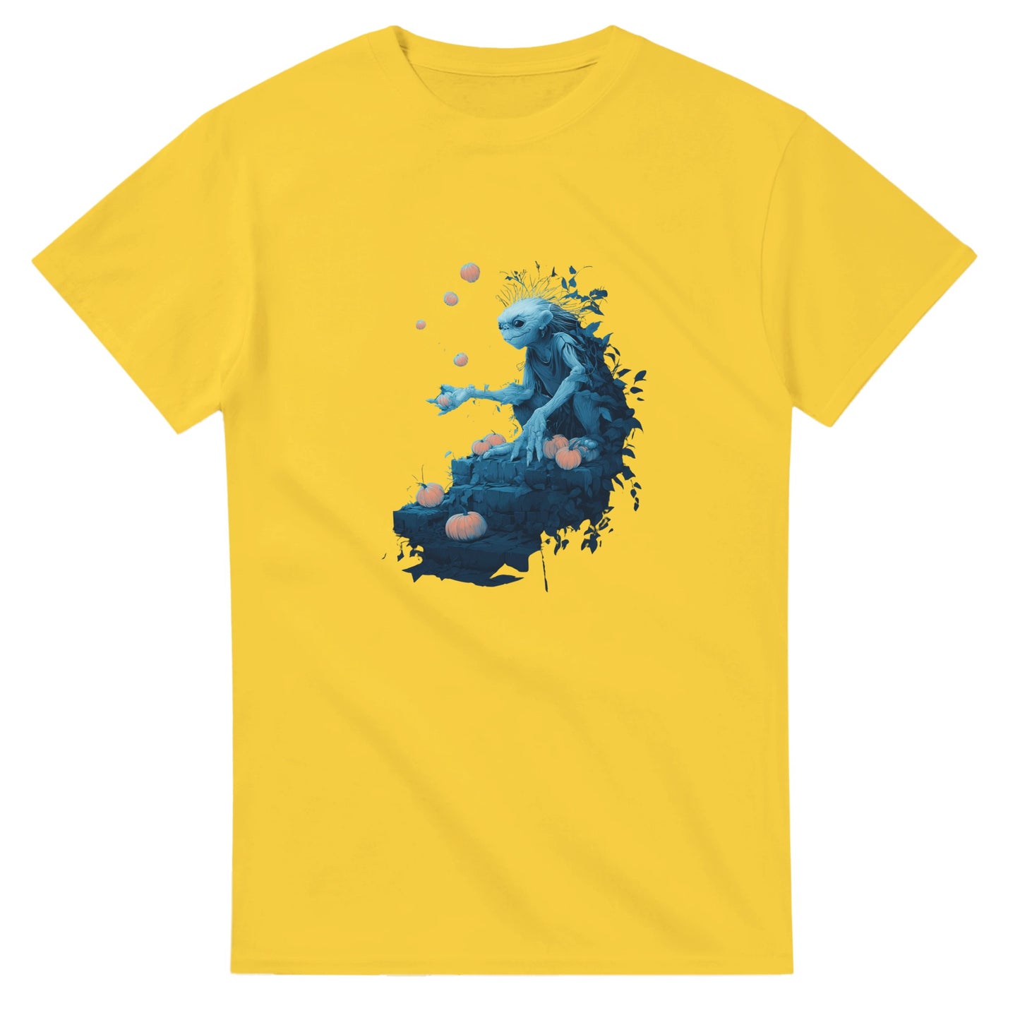 Mystical Pumpkin Harvester on a Heavyweight T-shirt