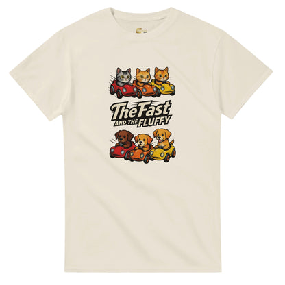The Fast and The Fluffy graphic design on a Heavyweight T-shirt