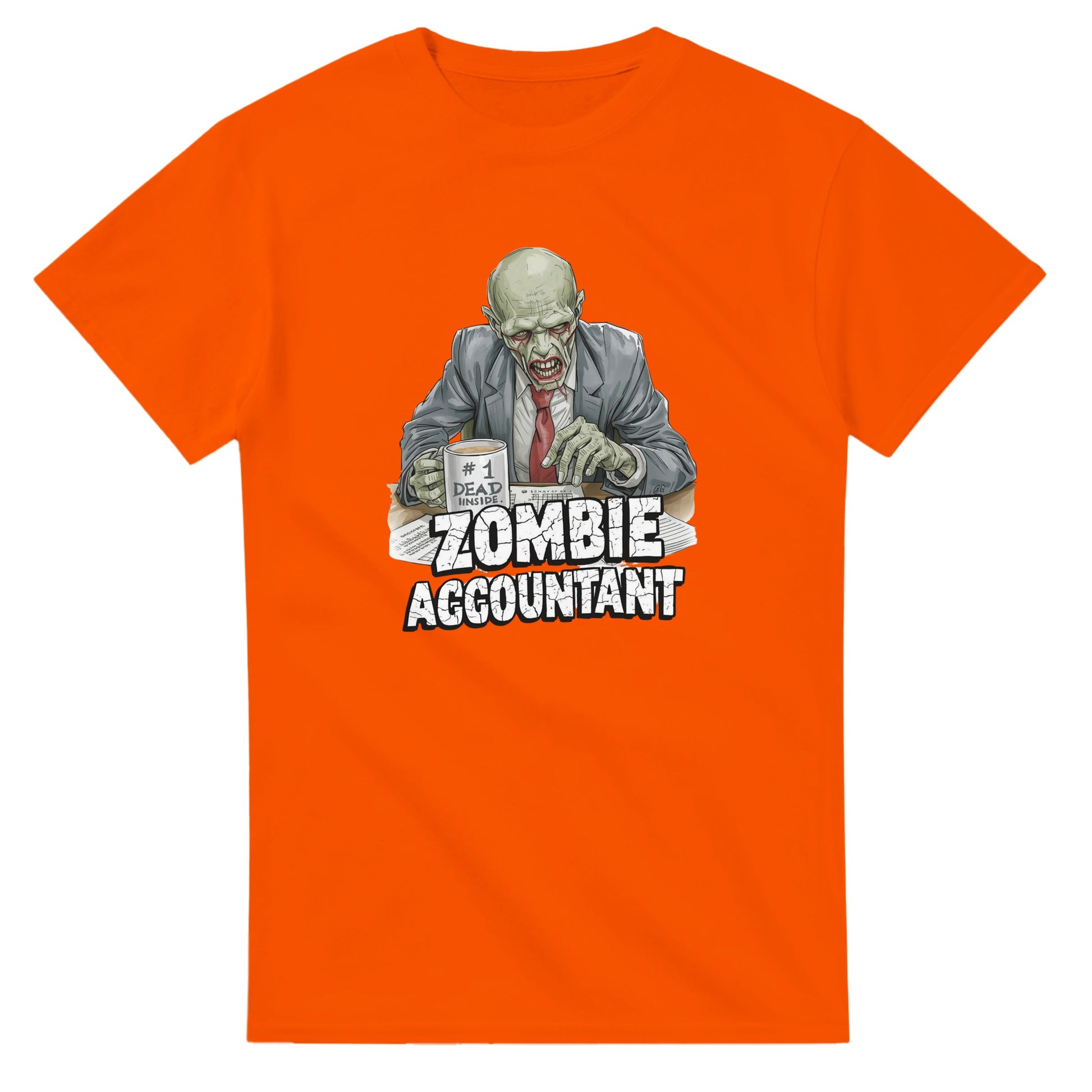 Zombie Accountant graphic design on a Heavyweight T-shirt