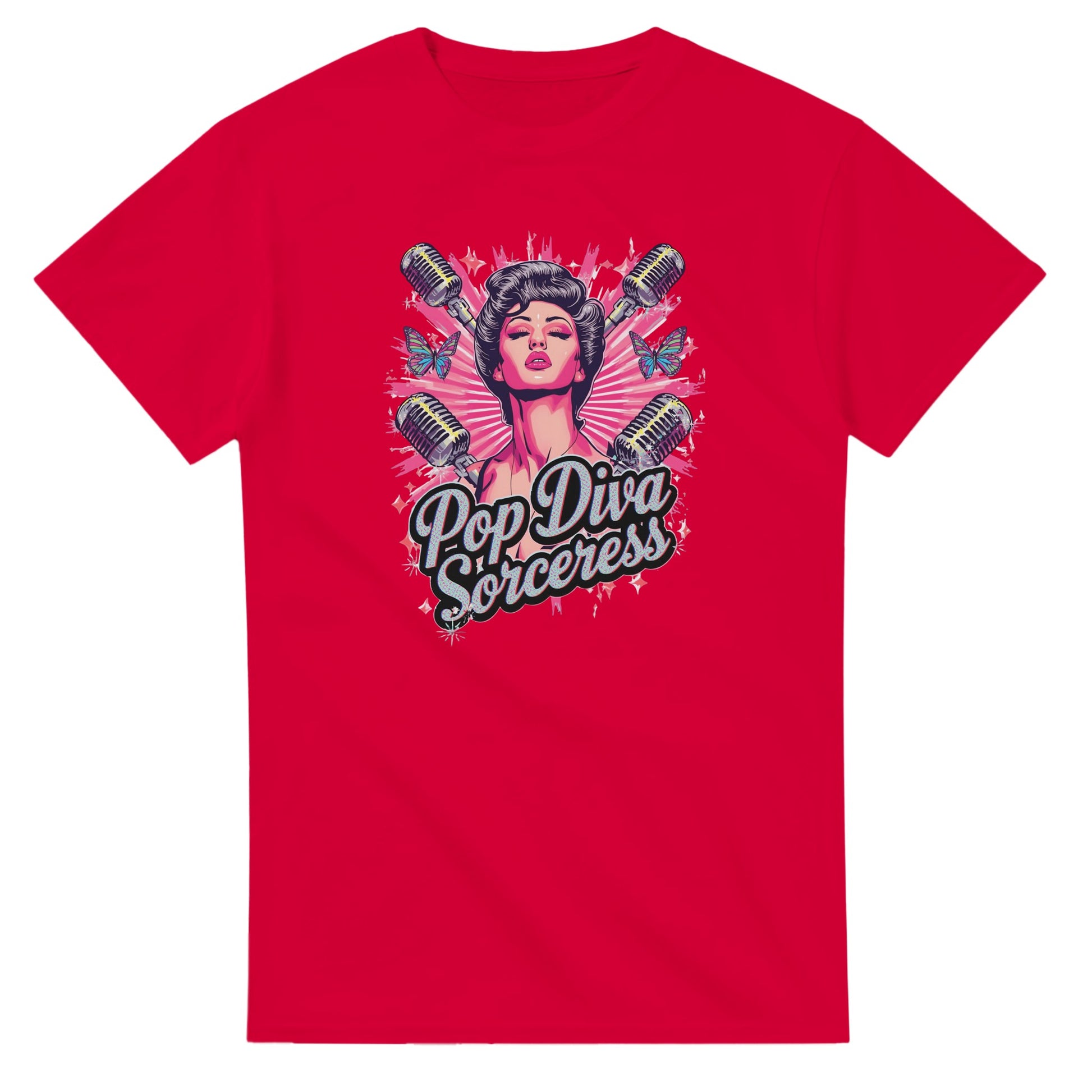 Pop Diva Sorceress graphic design on a Heavyweight T-shirt