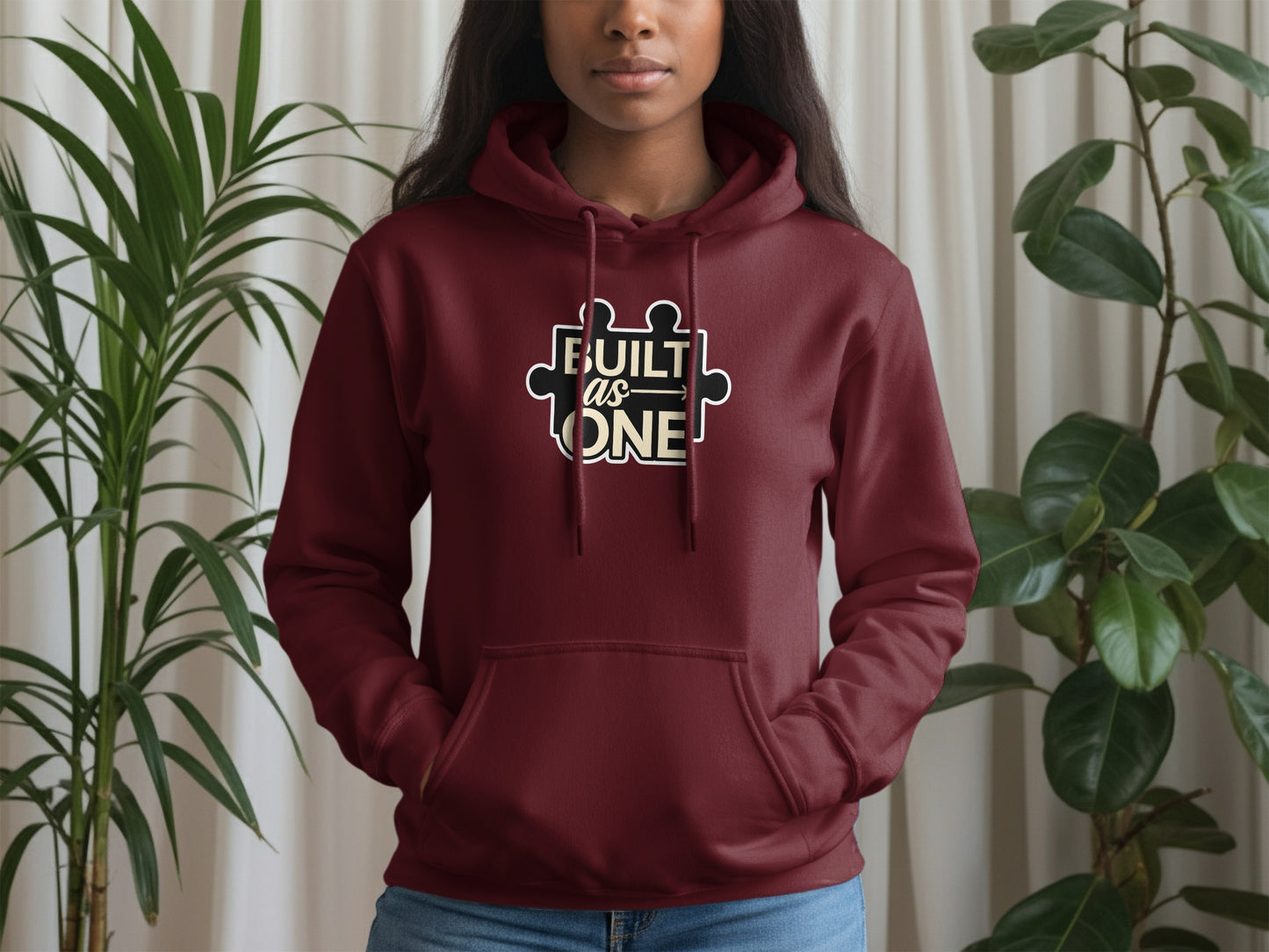 Built As One Puzzle Piece Hoodie Casual Fashionwear