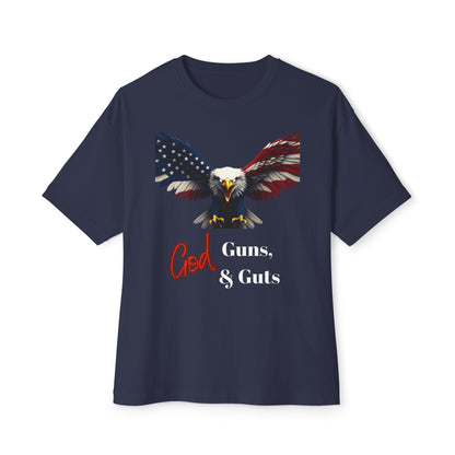 God Guns & Guts Patriotic Eagle on a Premium Tee