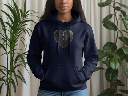 Broken Heart Graphic Design Hoodie for a Stylish Casual Look