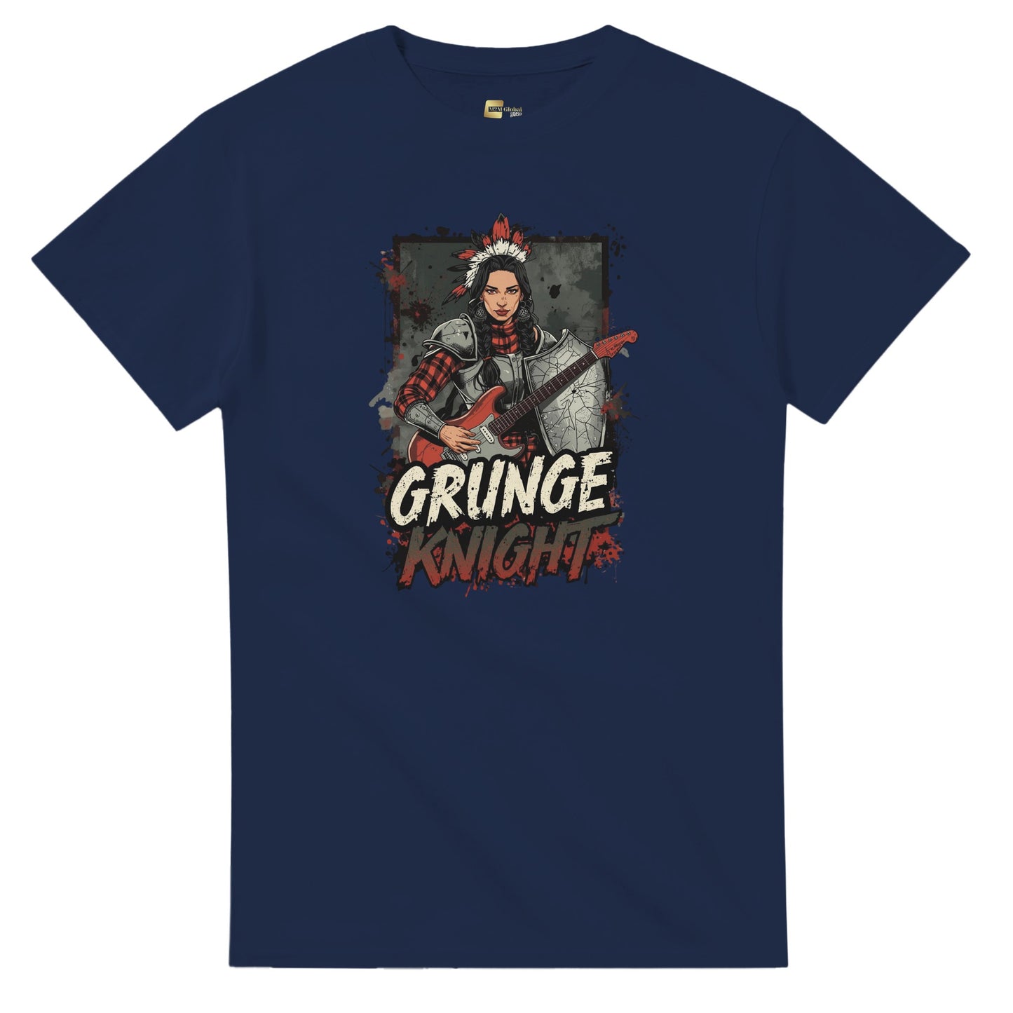 Grunge Knight graphic design on a Heavyweight T-shirt