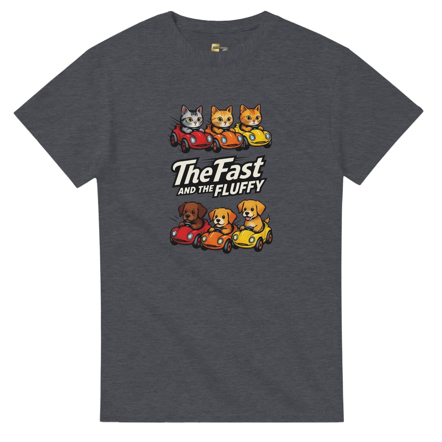 The Fast and The Fluffy graphic design on a Heavyweight T-shirt