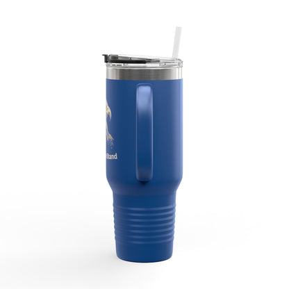 United We Stand text on the bottom of a  40oz Insulated Travel Mug