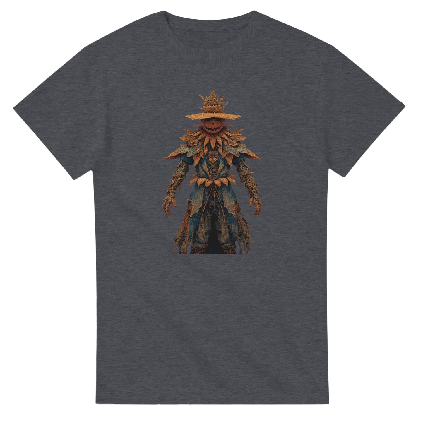 Haunted Harvest Scarecrow on a Heavyweight T-shirt