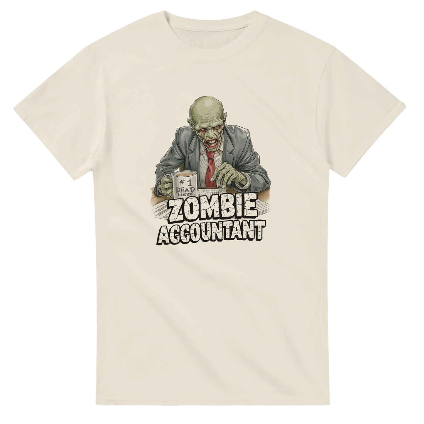 Zombie Accountant graphic design on a Heavyweight T-shirt