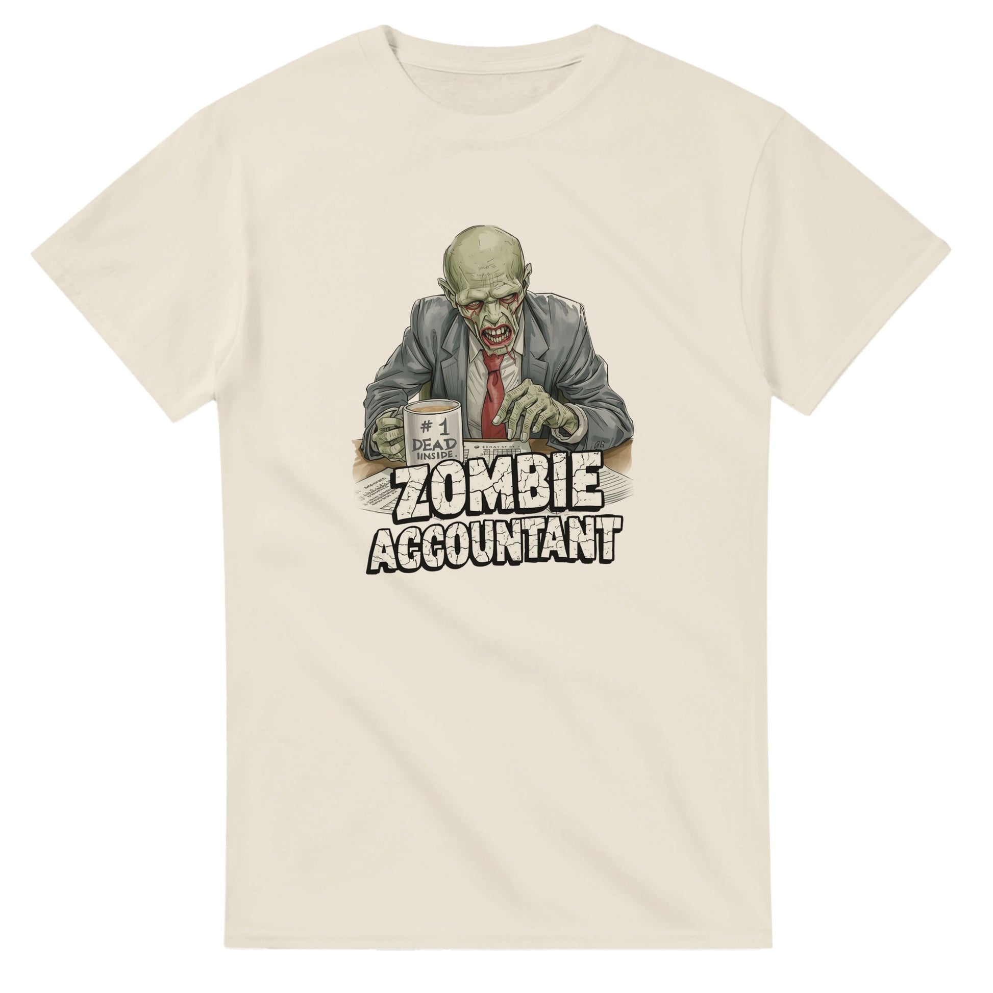 Zombie Accountant graphic design on a Heavyweight T-shirt